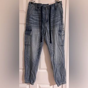 American Eagle High Rise Jean Jogger -  Rocky Blue - 6R/28W